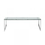 COFFEE TABLE INDACHI  - CTX GLAZED TOP TABLE GLASS 8 MM